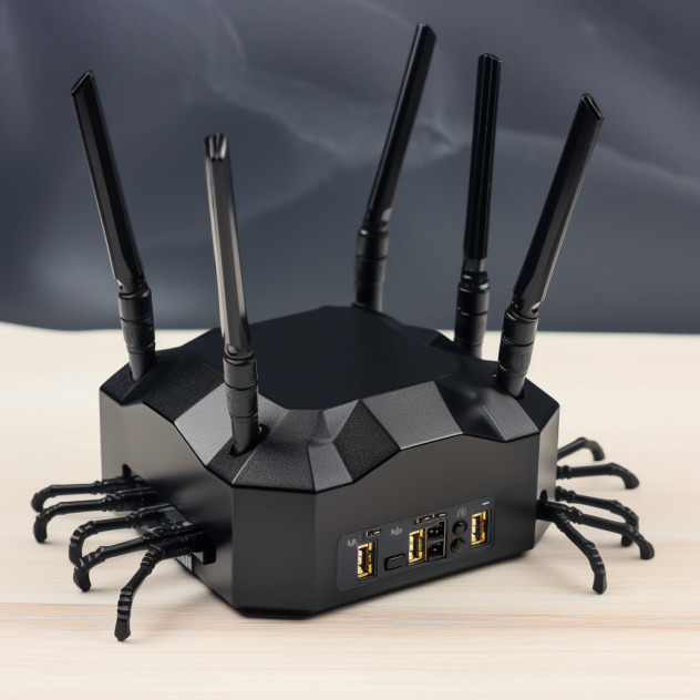 WLAN-Adapter und integriertes Wi-Fi zum Hacken in Form einer Spinne